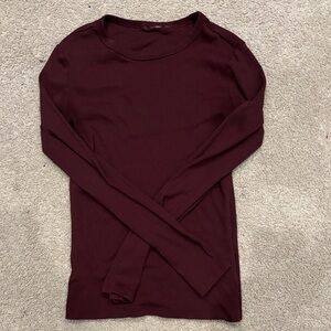 Burgundy Long Sleeve Top